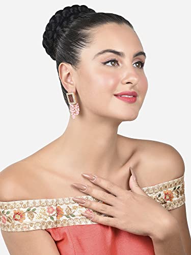 Traditional Drop Earrings with Clustered Beads