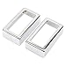 2Pcs Yootones Open Brass Humbucker Pickup Covers Compatible with Electric Guitar Parts Accessories (Silver)