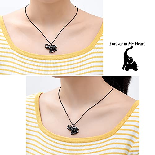 Hearbeingt Cremation Jewelry for Ashes, Elephant Shape Memorial Pendant Made with Stainless Steel, Keepsake Locket Necklace for Pet for Men