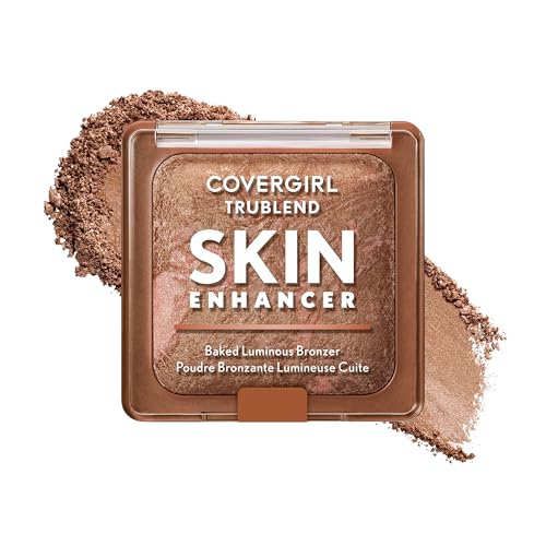 COVERGIRL TruBlend Skin Enhancer Baked Luminous Bronzer, with Hyaluronic Acid & White Rose Extract,...
