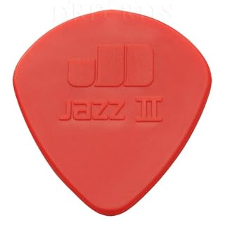 Dunlop Nylon Rouge 12 x guitare Jazz II Lot de 6 médiators 1,38 mm Semi pointe dans une boîte de rangement pratique - Les Beatles, Paul McCartney, John Lennon, RIngo Starr, George Harrison