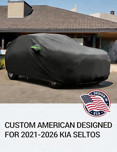 Image of Proadsy Custom Fit Car Cover for 2021-2026 Kia Seltos Waterproof Outdoor | UV-Blocking Waterproof With Soft Lining Prevents Leaks & Scratches. Perfect For Sunny, Snowy Outdoor Parking, Garage Storage