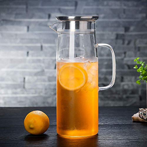 Glas-Teekanne Bleifreier Glas-Teekanne Wasserkocher Große Kapazität Ideal für Loseblatt-Tee, blühenden Tee, Teebeutel Obst-infundiertes Wasser