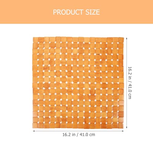 Cojín de asiento de bambú redondo MAGICLULU transpirable para silla de oficina 2