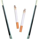 4E's Novelty 2 Long Cigarette Holders & 2 Fake Puff Cigarettes with Smoke for Gaysby Halloween Costume Accessories for Women, Roaring 1920s Flapper Photo Prop, Pranks