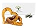 SOLTAKO XXL verbundene Herzen aus exklusivem Olivenholz, Hochzeitsgeschenk für Brautpaar - Tischdeko - Holzdeko - Hochzeitsdeko – Geburtstagsgeschenk für Freundin Ø Durchmesser ca. 10 cm