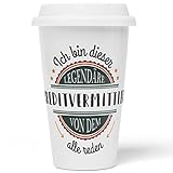 JUNIWORDS To-Go Becher mit Deckel, Ich bin dieser legendäre Kreditvermittler, von dem alle reden (5056448)