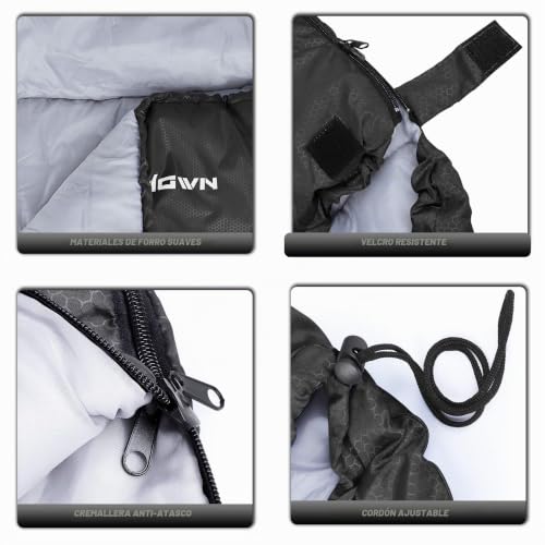 Miniatura 4 de Yordawn Saco De Dormir Adulto Niños Ultraligero Y Compacto, Camping 4 Estaciones Invierno Verano, Impermeable Para Viajes Senderismo, Negro
