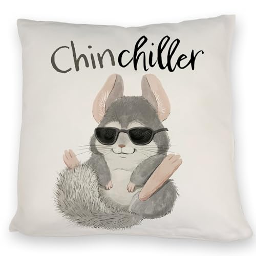 Chinchilla Kissen mit Spruch Chinchiller Relax Chillen Pur Mach Pause im coolen Bett Zum Schlafe Chinchilla Kissen mit Spruch Chinchiller Relax Chillen Pur Mach Pause im coolen Bett Zum Schlafe