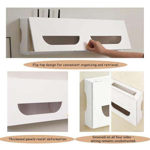 Cache Box Mural sans Perçage pour Routeur et Bureau Épuré - 6