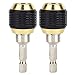 TOPINCN 2PCS 60mm Drill Chuck Stainless Steel Hex Screwdriver Impact Driver Adapter Antislip Sphere Handle 1/4 Hex Shank Dril Bit Tool 2.4x1.0x1.0in