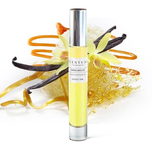 Scentual Fragrances, Luxury Perfume Oil, Ultra-Concentrated Women Roll-On Fragrance Oil, Long Lasting Rollerball Travel Mini Perfume, Vegan, Alcohol & Cruelty Free 10ml (Crème Brûlée)