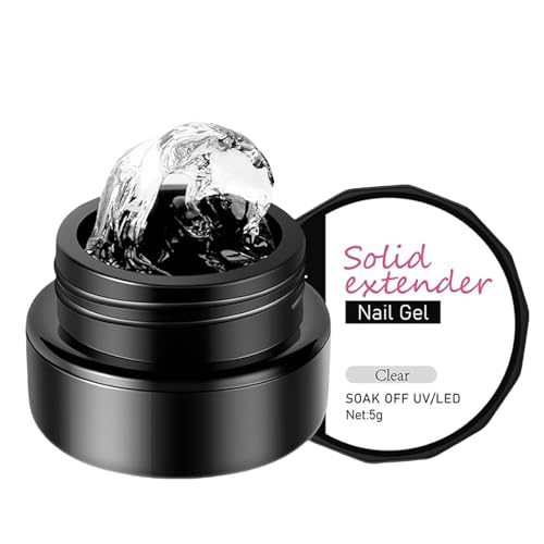 Clear Non-Stick Sculpture Builder Gel for Nails-UV/LED 3D Nail Art - Home DIY Nail Decor - Solid Gel for Carving Patterns