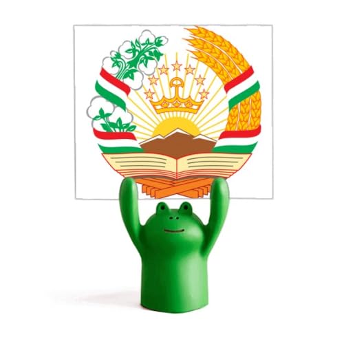 Support emblème Tadjikistan grenouille pour fixer vos décors