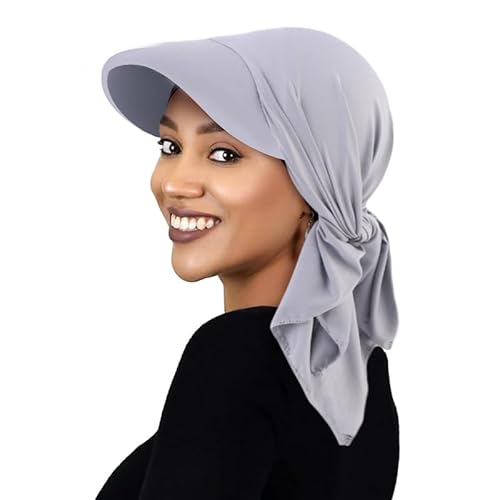 BUDUBIBI Boné de beisebol com lenço de cabeça, turbante étnico, largo, raspado, cabeça, chapéu de so