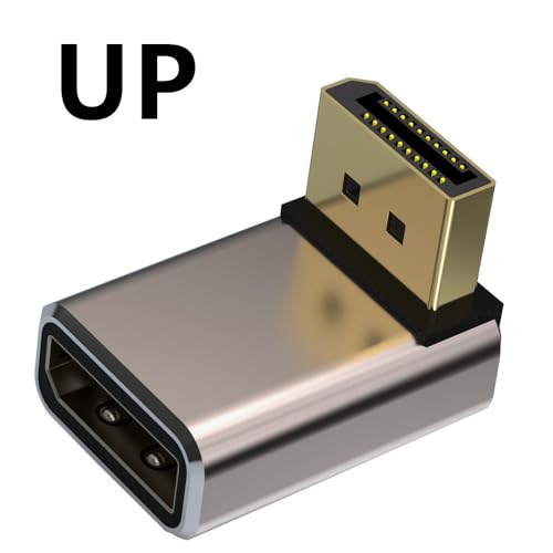 Adaptador DisplayPort 1.4 8K ángulo 90° macho a hembra miniatura 3