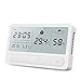 Produktbild happygirr LCD Digital Thermometer Hygrometer Touchscreen Wetterstation Innen Raumthermometer mit Luftfeuchtigkeit Wiederaufladbar Geeignet für Babyraum Wohnzimmer Büro