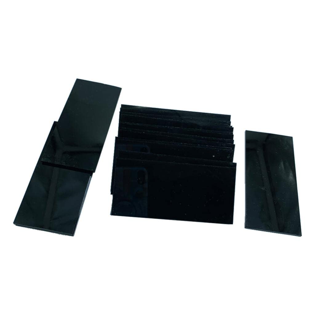 Juego de 2 máscaras de casco de soldadura de sombra 7/8, lente de cristal negro, repuesto de 2 x 4.25 pulgadas, sombra 8