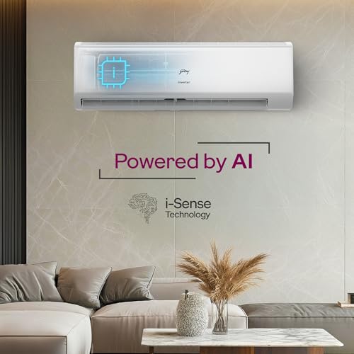 Image of Godrej 2 Ton 3 Star, 5 Years Comprehensive Warranty, 5-In-1 Convertible Cooling, Heavy Duty Cooling At 52C, Self Clean, Inverter Split AC (Copper, I-Sense Technology, AC 2T EI 24IINV3R32 WWR, White)