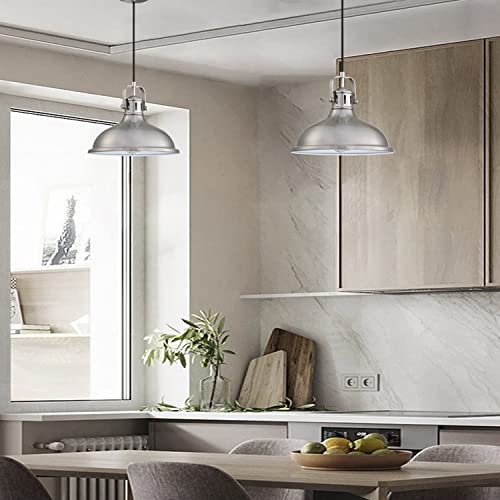 Doraimi Lighting ISLAND-LIGHT-FIXTURES 12 Inch Led 2 Pack 1 Light Pendant Light Industrial Vintage Fixtures Metal Chandelier Lights thumb #5