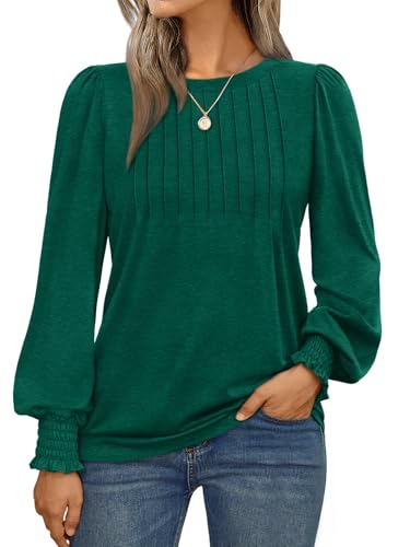 Image of AUTOMET Womens Long Sleeve Shirts Fall Blouses Tops Business Casual Outfits