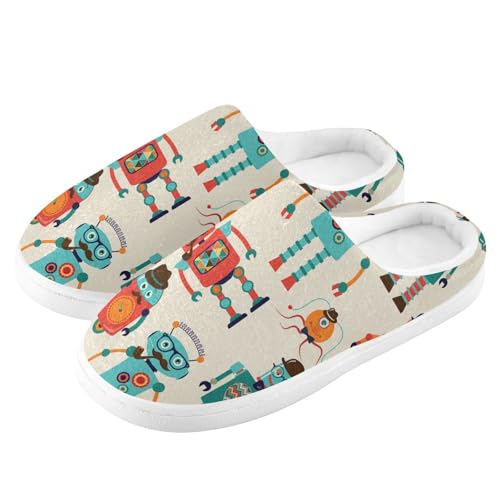 Unisex Memory Foam Slippers Non-Skid Slip-on Soft Warm Sole Fleece Shoes 6-174