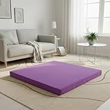 TokSay Velvet Zabuton Meditation Mat - Large Floor Pillow for Adults & Yoga Meditation Cushion - High Density Foam Floor Seating with Washable Cover, 31x31 Inch (Purple)