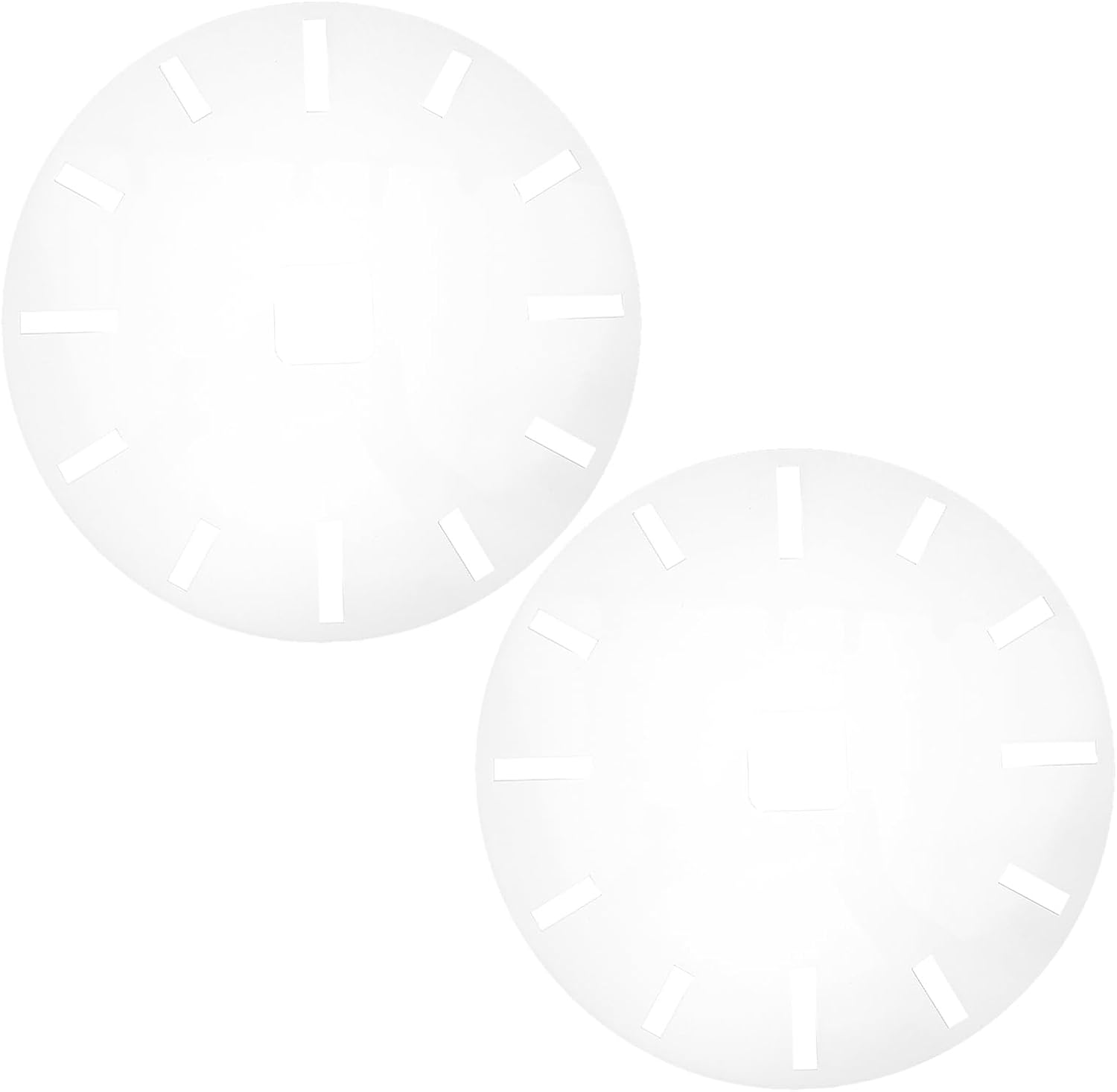 Toddmomy 2pcs Round Clock Router Templates Acrylic DIY Inlay Guide Clock Face Stencil for Woodworking Supply Router Parts