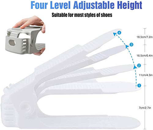 Risetex Shoe Slots Organizer 36 Pack,Shoe Space Saver,Shoe Stakers For A Pair Of Shoes,Adjustable Double Layer Stack Shoe Rack,Spacing-Saving Storage Shoe Holder For Closet Organization #TOP1