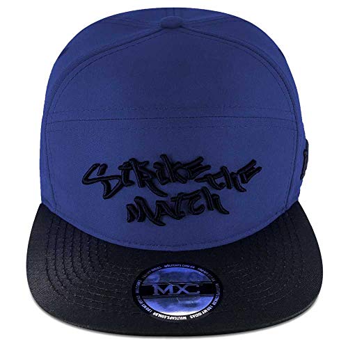 Boné MXC BRASIL 5 Five Panel Aba Reta Snapback Ajustável Tamanho:Único;Cor:Azul