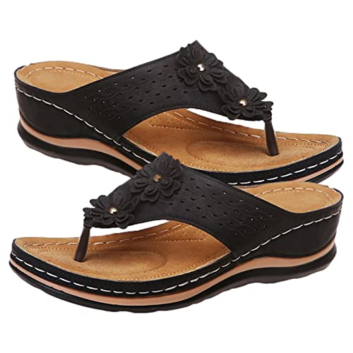 Qihuyi Tiras ortopédicas,Chanclas posición Correcta Antideslizantes | Sandalias ortopédicas con Soporte para el Arco Sandalias Informales con Tiras y Soporte para el