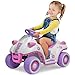 Kid Trax Flower Power 6V Ride On - Little Girls Toys, Toddler Car, Ride On Car, Kids' Electric Vehicle, Durable, Inside/Outside Toys, Perfect Kids Cars to Drive, Max Weight 44lbs, 18-30 Months