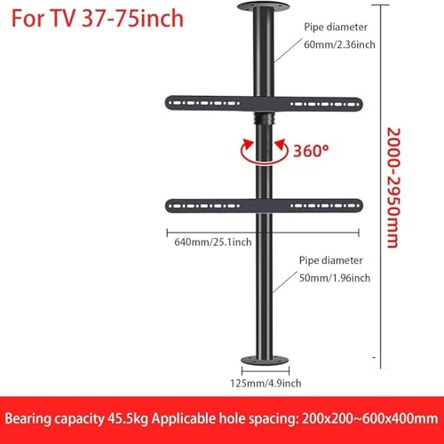 Support TV pivotant et inclinable 360 pour meuble et sol