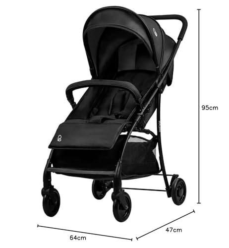 Miniatura 10 de Asalvo Silla De Paseo Ligera Milán. Silla De Paseo Respaldo Reclinable. Carrito Bebe Con Capota Con Ventana Y Arnés De 5 Puntos. Silla Bebe Spf50 . Ligera Hasta 15 Kg. Color Negro