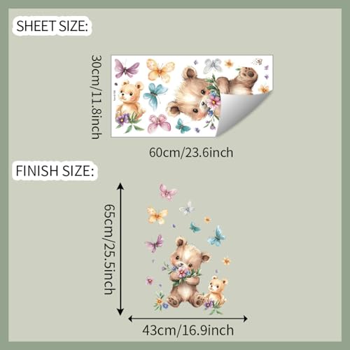 Vinilos Decorativos Ositos Acuarela para Decorar miniatura 2