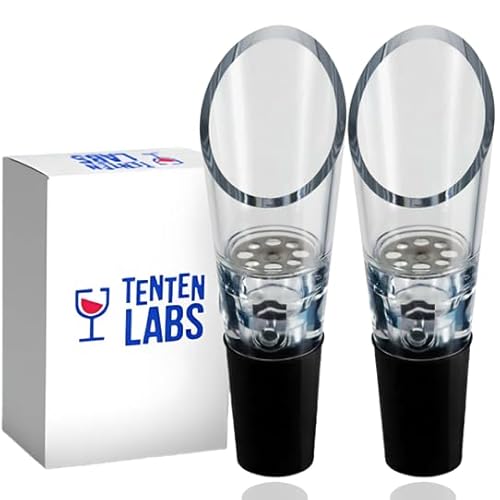 TenTen Labs Wine Aerator Pourer (2-pack) - Premium Aerating Spout