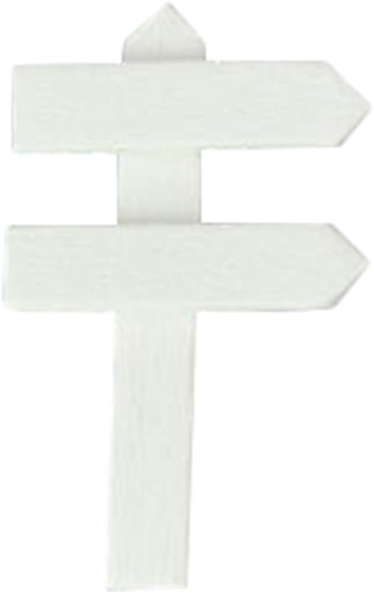 Chytaii Mini Wooden Road Signs Miniature Fairy Garden Ornament Road Sign White