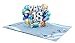 Liif Blue Balloons 18th birthday card, Happy 18 Birthday Card, 3D Greeting Pop Up Birthday Card, 18 Years Old , Eighteen,For Boys, Son, Grandson, Nephew,With Message Note & Envelop,Size 7x5 Inch