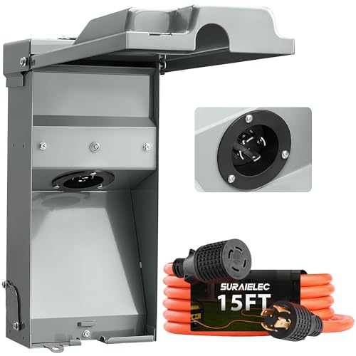 SURAIELEC 30A Generator Cord & Inlet Box Kit