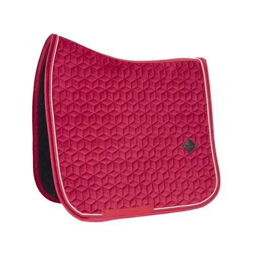 Tapis de selle dressage fuchsia en velours chic Kentucky Horsewear