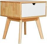 Nachttisch Einfacher Nachttisch für Schlafzimmer, Büro, Nachttisch, Schlafzimmer, Aufbewahrung, Nachttisch, 1 Schublade, Nachttisch, Schrank, Beistelltische, Nachttisch-Set (Farbe: Weiß) (Weiß)