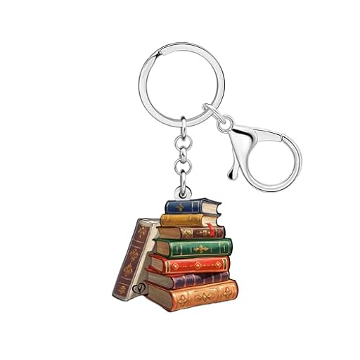 WEVENI Llavero de Acrílico Librería Ratón de Biblioteca Regalos para los Lectores Amantes de los Libros Mujeres Niñas Monedero Charms Mochila Accesorios (Multi) | Ya disponible en tu tienda friki favorita! En mundofriki.es!