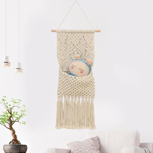 Tapisserie tissée main en coton pour ranger et décorer votre mur