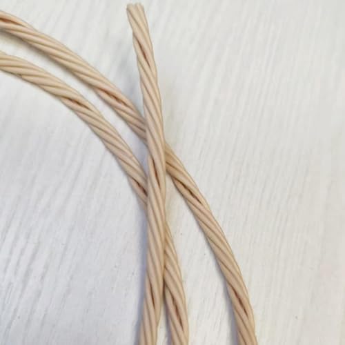 Pink Palm Cuerda de cáñamo de Polietileno de 65 m, Material de reparación de Mimbre plástico, para Tejer cestas, Suministros de Repuesto de ratán, Hilo para Manualidades y jardinería (Madera)