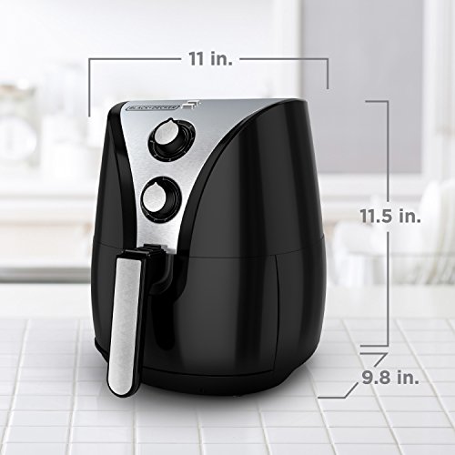 Black+Decker Purify 2-Liter Air Fryer, Black/Stainless Steel, Hf110Sbd #TOP6