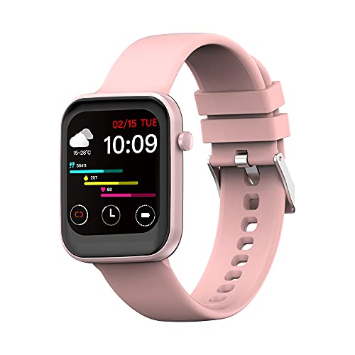 Image of Probus P15 Full Touch Smart Watch 1.69 inch Industry Leading Display With 7 Days Battery Life, IP67 Water Resistant ,Blood Oxygen and Heart Rate Monitor, Sleep & Step Tracker, Smart Notification And Multiple Watch Faces(Pink)
