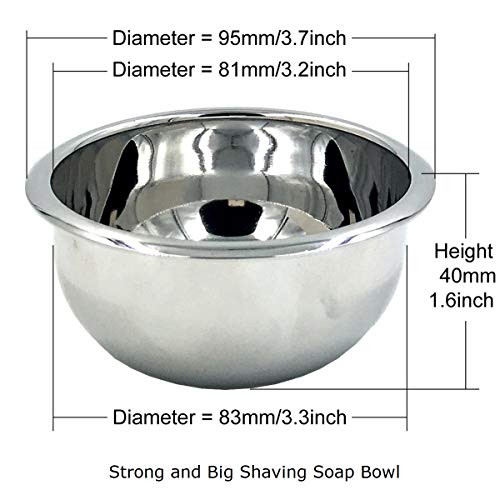 Perpro Shaving Stand With Stainless Steel Shaving Soap Mug Razor Holder For Manual Razor Gillette Razor,Badger Hair Beard Brush Father Day Gifts #TOP4