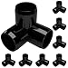 FORMUFIT F0343WE-BK-8 3-Way Elbow PVC Fitting, Furniture Grade, 3/4" Size, Black (Pack of 8)