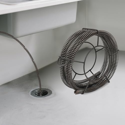 WFIETN Kit de spirales de nettoyage de canalisations, Ø 22 mm + spirale à ressort de 7 m, câble professionnel de nettoyage de canalisations, pour évier, siphon de sol, toilettes