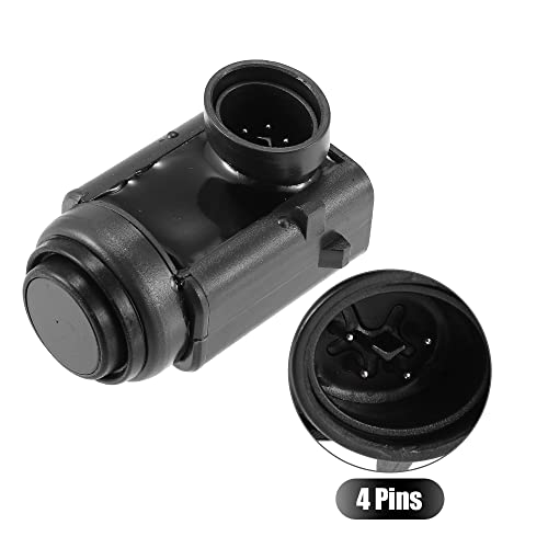 X AUTOHAUX 4pcs PDC Parking Assist Sensor A0015427418 for Mercedes C Class, Black, 1.85''x1.30''x1.14'' - Image 4